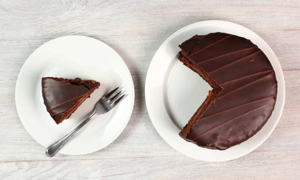 Välsmakande Choklad Torte Sachertårta — Stockfoto