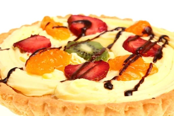 Fruchtkuchen Mit Teigcreme — Stockfoto