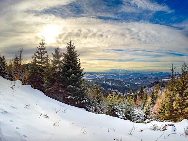 Blick Auf Die Hohe Tatra Von Beskids Berge Der Nähe — Stockfoto