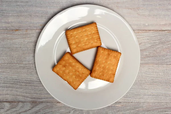 Крем Печиво Бутерброди Тарілці — стокове фото