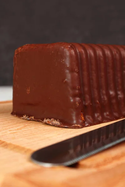Шоколадний Глазурований Мармуровий Хлібний Торт — стокове фото