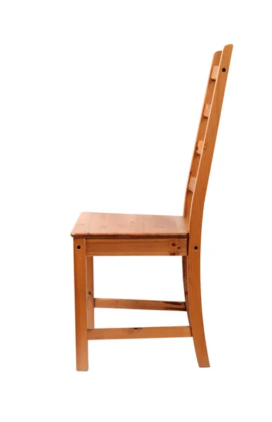 Drewniane Krzesło Odizolowana Ścieżką Wycinania — Zdjęcie stockowe