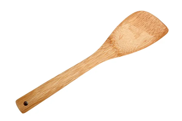 Spatule Bois Isolé Avec Chemin Coupe — Photo