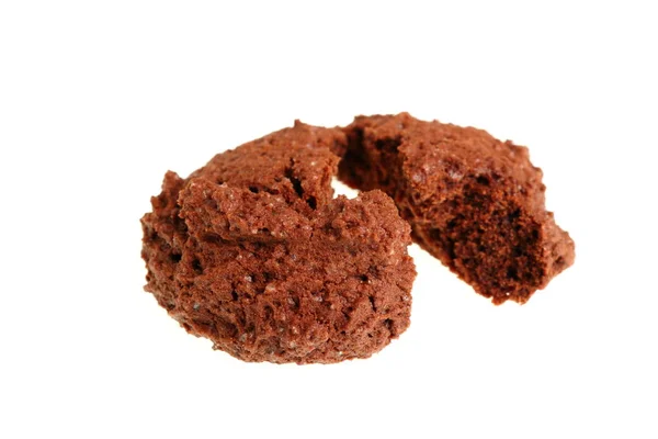 Cookie Ciocolată Casă Fundal Alb — Fotografie, imagine de stoc
