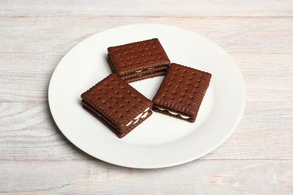 Choklad Grädde Cookie Smörgås — Stockfoto