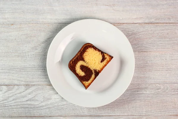 Schokolade Glasierter Marmorbrot Kuchen — Stockfoto