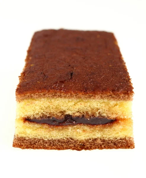 Gâteau Éponge Avec Remplissage Cacao — Photo