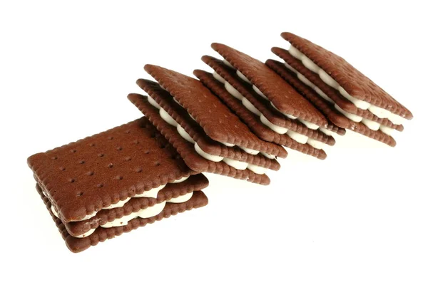 Choklad Grädde Cookie Smörgås — Stockfoto