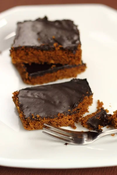 Smakelijke Chocoladebrownie Dessert — Stockfoto