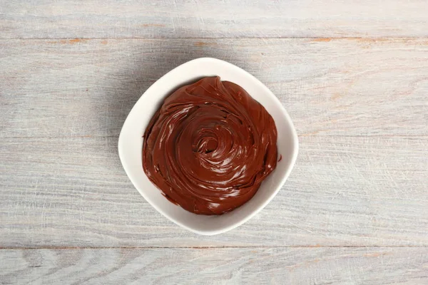 Chocolate Espalhado Prato — Fotografia de Stock