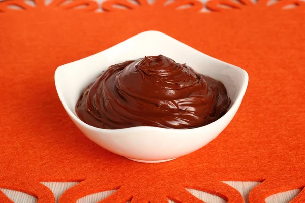 Tartinade Chocolat Dans Assiette — Photo