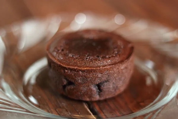 チョコレートの溶岩ケーキ — ストック写真