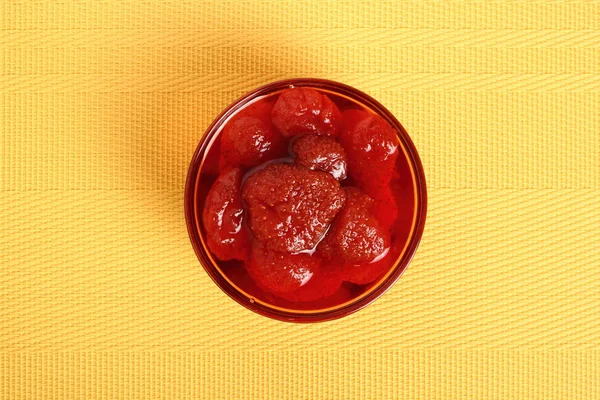 Strawberry Jam Bowl — Stock Photo, Image