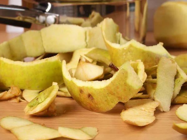 Почисти Яблоки Сделать Apple Pie Tart — стоковое фото