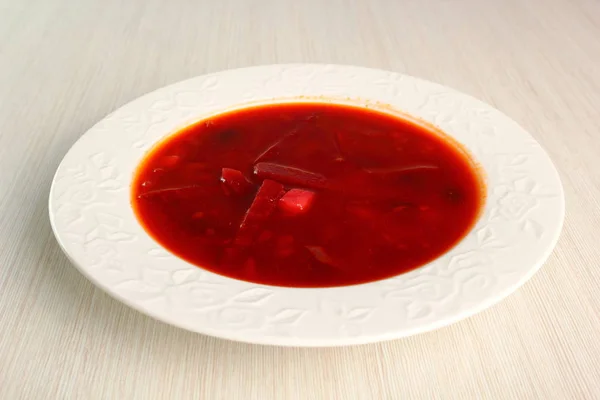 Borsch Sup Bit Dengan Kacang — Stok Foto