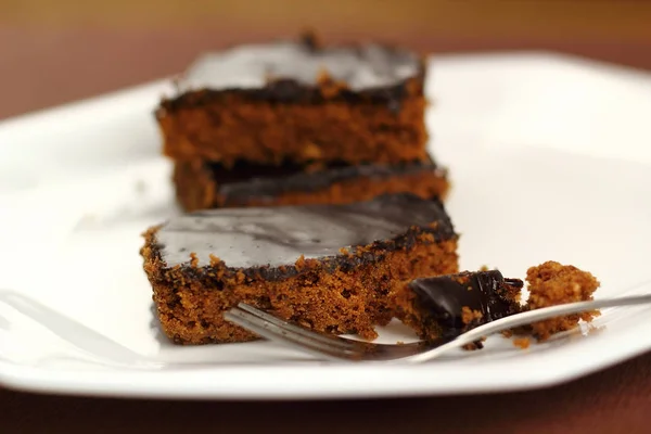 Välsmakande Choklad Brownie Dessert — Stockfoto