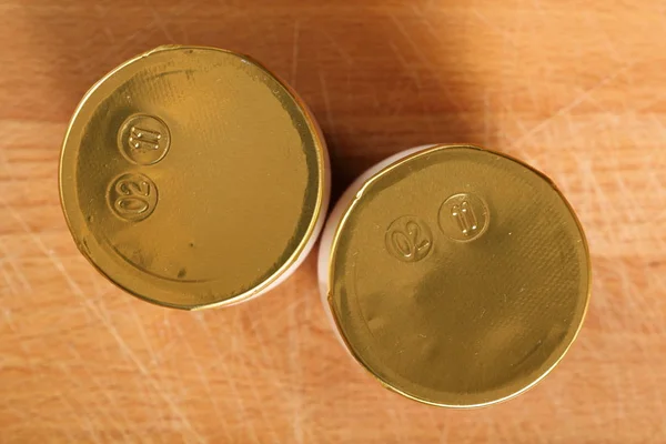 Γιαούρτι Μικρό Γυάλινο Βάζο Πώμα Αλουμινίου Foil Σφραγίδα Ακριβώς Από — Φωτογραφία Αρχείου