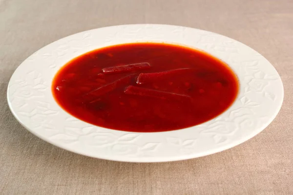 ボルシチ ビートの豆スープ — ストック写真