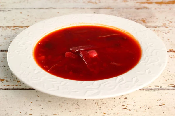 Borsch Sopa Remolacha Con Frijoles —  Fotos de Stock