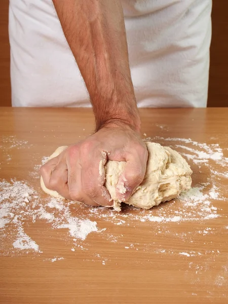 Impastare Pasta Fare Pasta Preparazione Gnocchi Carne — Foto Stock