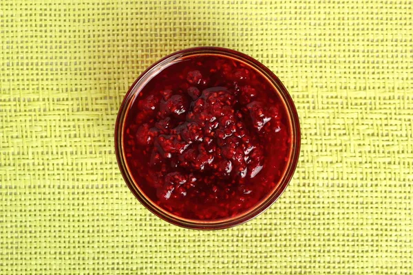 Raspberry Jam Bowl — Stock Photo, Image
