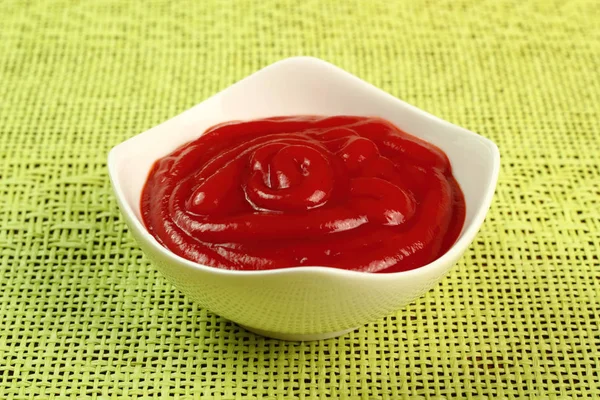 Ketchup Kom Tafel — Stockfoto