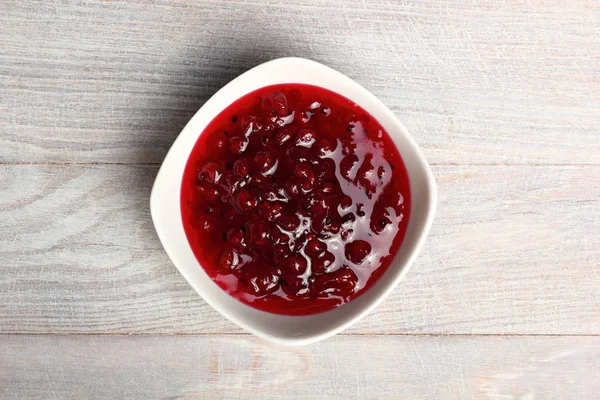 Confiture Groseilles Rouges Dans Assiette — Photo