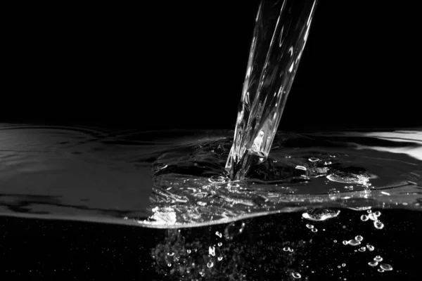 Пузыри Воды Чёрном Фоне — стоковое фото