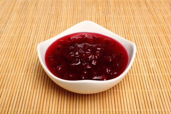 Marmellata Ribes Rosso Nel Piatto — Foto Stock