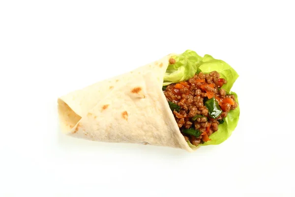 Savoureux Asiatique Boeuf Tortilla — Photo