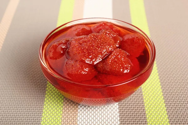 Strawberry Jam Bowl — Stock Photo, Image