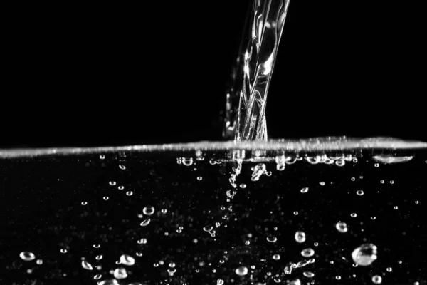 Пузыри Воды Чёрном Фоне — стоковое фото