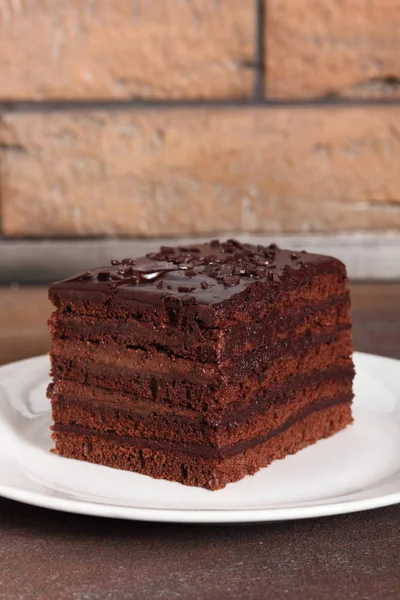 Sachertårta Choklad Layer Cake — Stockfoto
