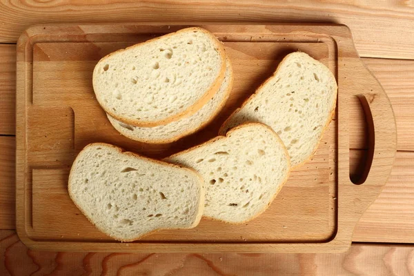 Pane Fette Sul Tagliere — Foto Stock