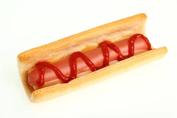 Hot Dog Mit Ketchup — Stockfoto