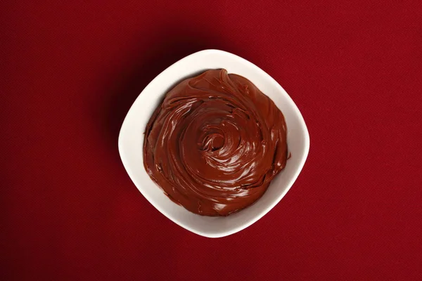 Cioccolato Spalmato Nel Piatto — Foto Stock