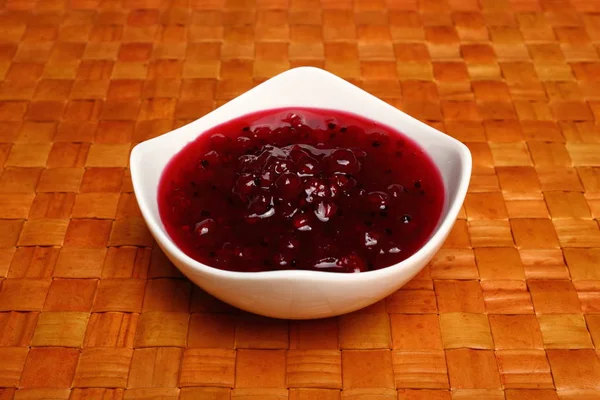 Marmellata Ribes Rosso Nel Piatto — Foto Stock