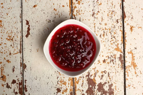 Marmellata Ribes Rosso Nel Piatto — Foto Stock