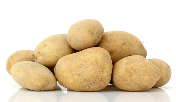 Kupie Ziemniaki Białym Tle — Zdjęcie stockowe