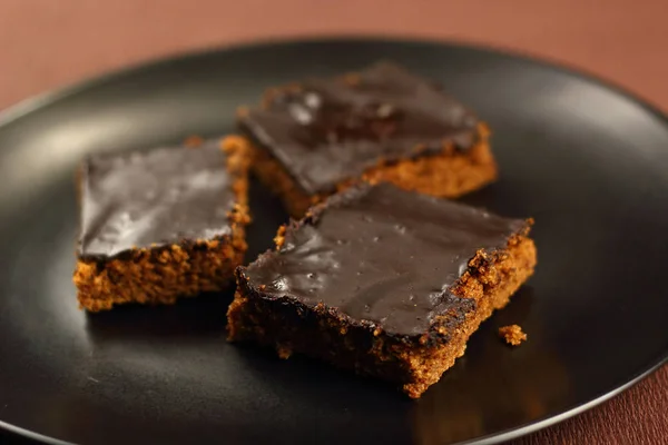 Chutné Čokoládové Brownie Dezert — Stock fotografie