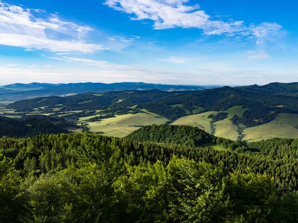 Blick Vom Wysoka Berg Vysoke Skalky Pieniny Slowakisch Polnische Grenze — Stockfoto