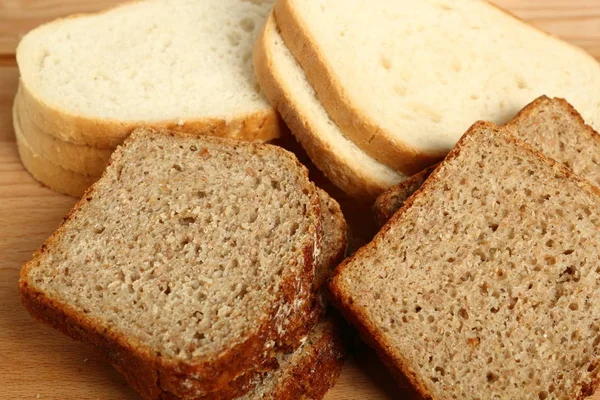 Pane Fette Sul Tagliere — Foto Stock