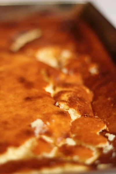 Tarta Queso Recién Horneada Con Relleno Semillas Amapola — Foto de Stock