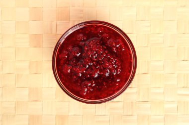 Raspberry Jam in the bowl clipart