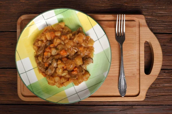 Estofado Verduras Con Mollejas Pollo — Foto de Stock