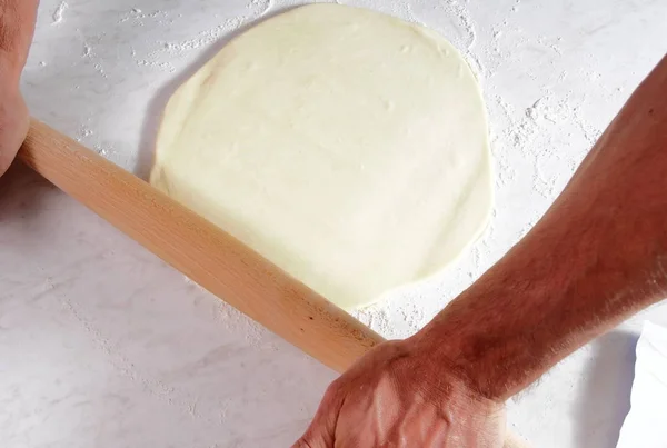 Roll out dough. Making Treacle Pie Series.