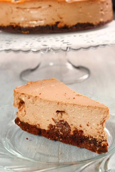 Tarta Chocolate Con Pasas Budín Cuajada — Foto de Stock