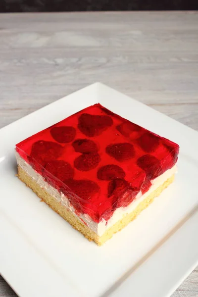 Strawberry Tasty Jelly Cake — Stock Photo, Image