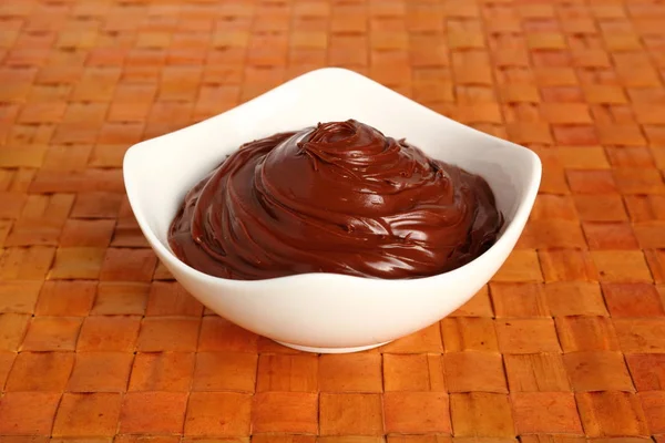 Tartinade Chocolat Dans Assiette — Photo