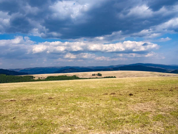 Veduta Della Vicina Eastern Beskids Dalla Cima Ciertaz Slovacchia — Foto Stock